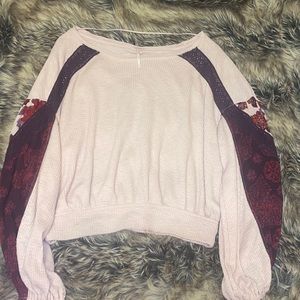 Free People pattern sleeve thermal